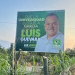 Candidato del Verde en García, tala árboles para poner sus espectaculares